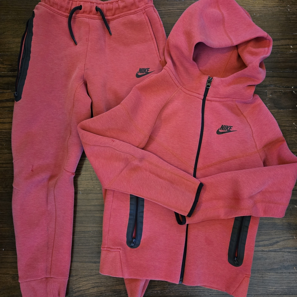Nike Red Tracksuit with Black Details